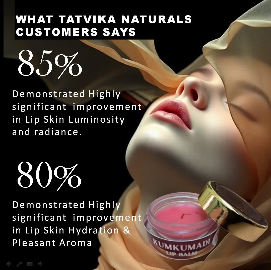 Tatvika Naturals Lip Balm for Dry and Chapped Lips | Organic & Natural with Kumkumadi Oil, Almond Oil, Shea Butter, and Cocoa Butter | Subtle Pink | Unisex Lip Care | 10g Travel-Friendly Jar - Image 3
