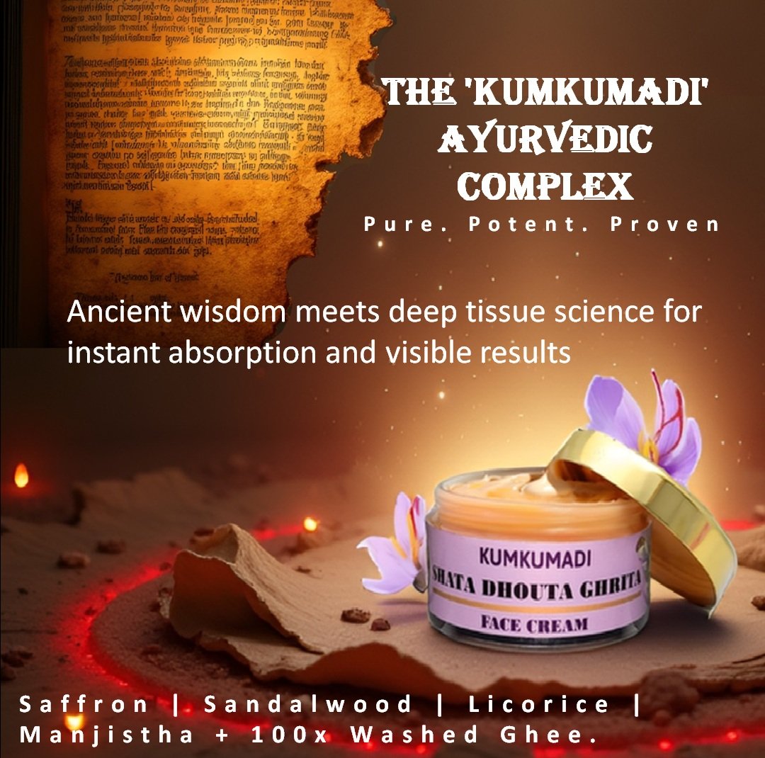 Tatvika Naturals Shata dhauta ghrita | kumkumadi face cream | under eye cream for dark circles | night cream for women | gheesutra face emulsion | glow moisturizer for face | 50g - Image 3