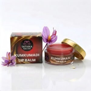 Kumkumadi Lip Balm for Dark & Pigmented Lips – Saffron, Shea & Calendula, 10g | Tatvika Naturals