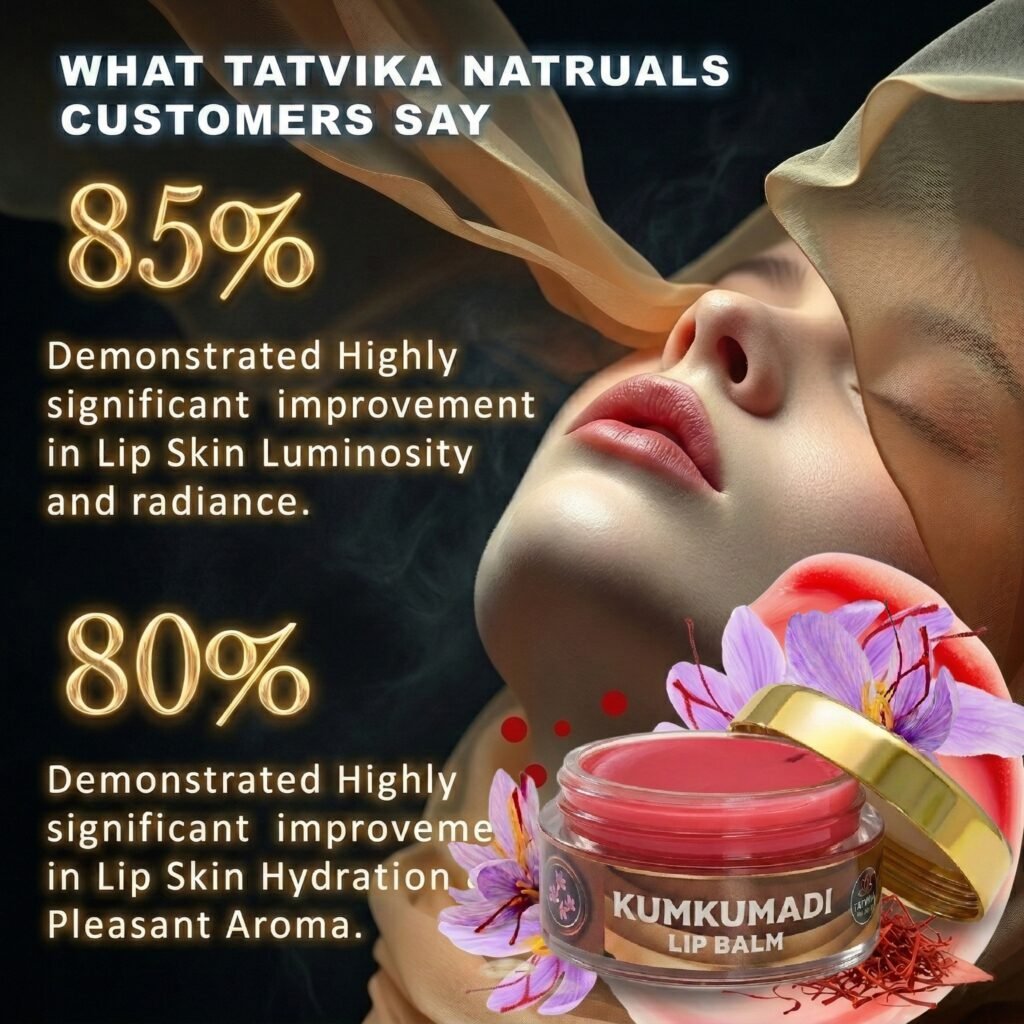 Kumkumadi lip balm with saffron – ayurvedic lip lightening balm