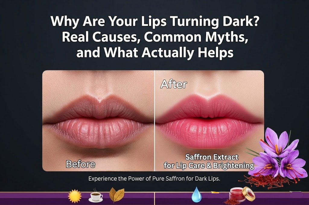Kumkumadi Blog related to Why Are Your Lips Turning Dark? Real Causes, Common Myths, and What Actually Helps