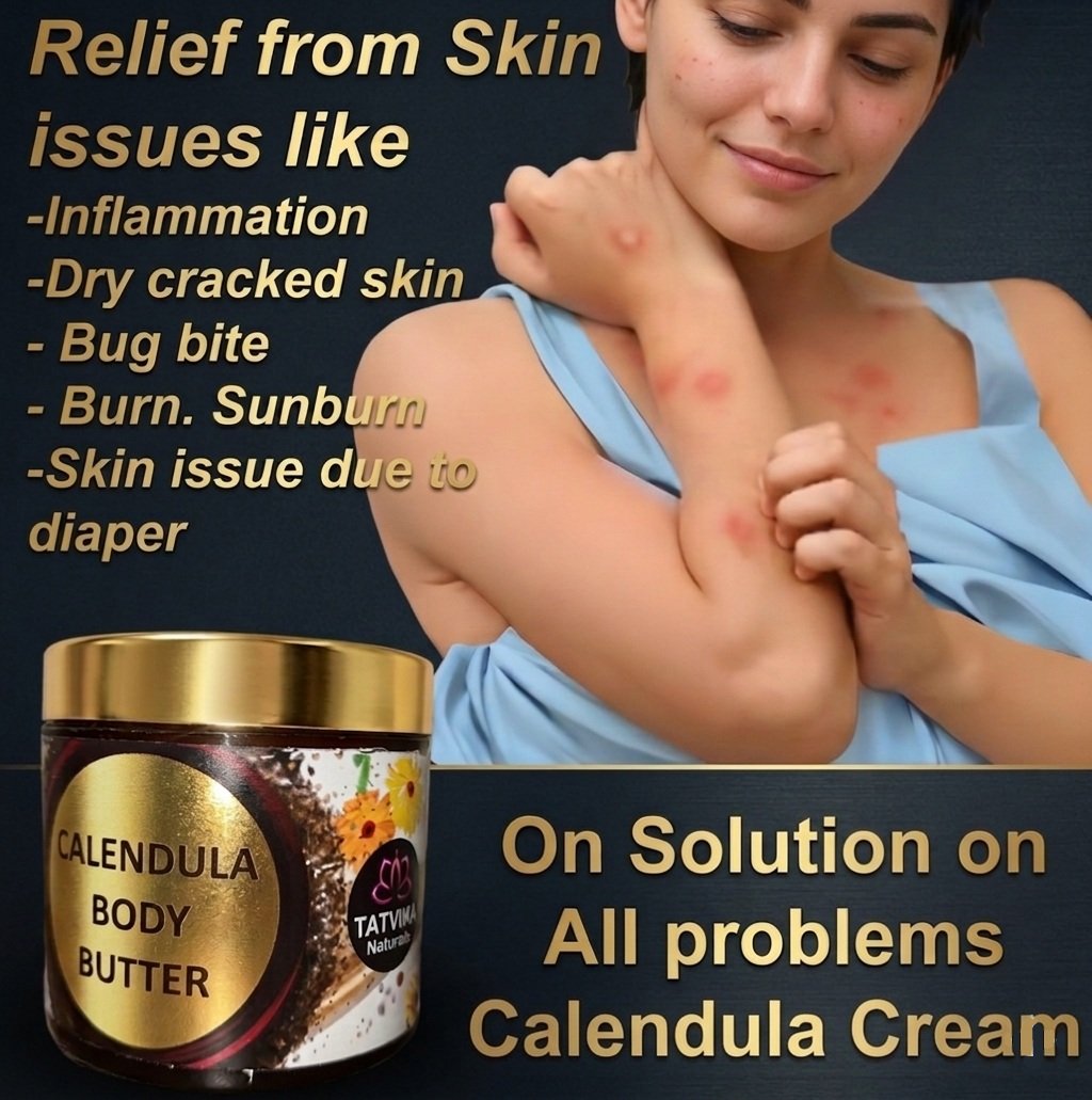 Image 1 related to Tatvika Naturals Calendula Cream & Calendula Ointment, Quick Heal Cream with Skin Protection Ointment, Natural Healing for Dry Skin, Burns, Scars and Wounds, Calendula Moisturizer & Body Lotion, 100g