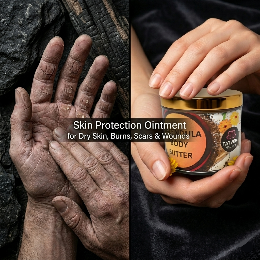 Image 2 1 related to Tatvika Naturals Calendula Cream & Calendula Ointment, Quick Heal Cream with Skin Protection Ointment, Natural Healing for Dry Skin, Burns, Scars and Wounds, Calendula Moisturizer & Body Lotion, 100g