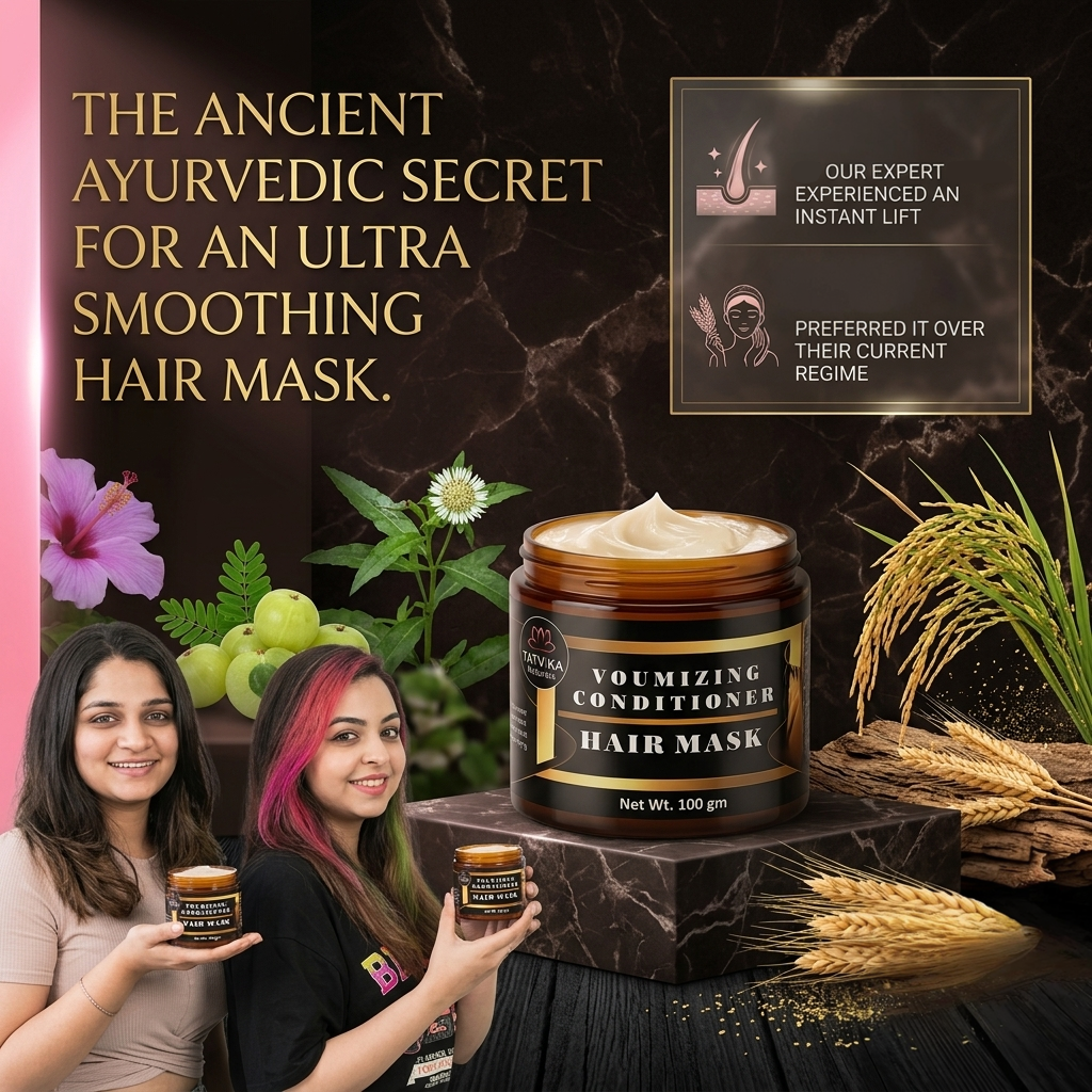 Ayurvedic Volumizing Conditioner Hair Mask | Tatvika Naturals - Image 2