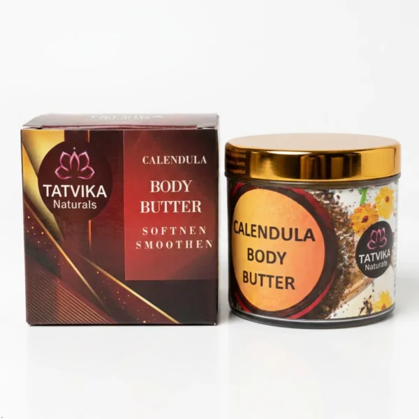 Calendula Body Butter & Foot Cream for Cracked Heels – Rich Moisturiser for Dry Skin, Elbows & Knees, 100g | Tatvika Naturals