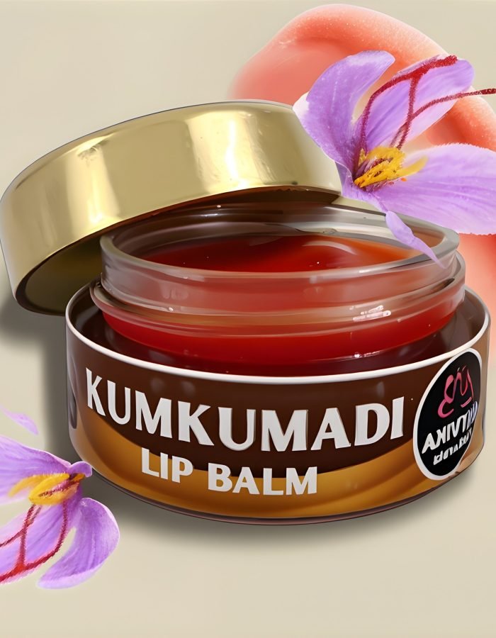 Tatvika Naturals Lip Balm for Dry and Chapped Lips | Organic & Natural with Kumkumadi Oil, Almond Oil, Shea Butter, and Cocoa Butter | Subtle Pink | Unisex Lip Care | 10g Travel-Friendly Jar