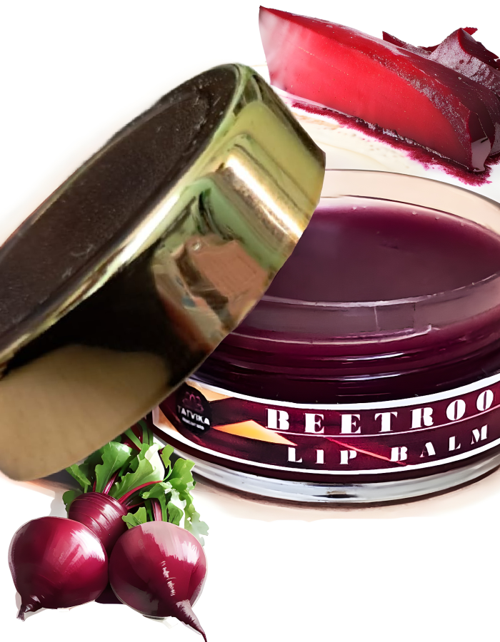Extra large Beetroot Lip Balm by Tatvika Naturals, Natural Ingredients with Beetroot and Honey, Non-Comedogenic Formula for Dry, Dark & pigmented Lips for Daily Use | 10g (pack of 1)